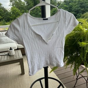 brandy melville white button shirt